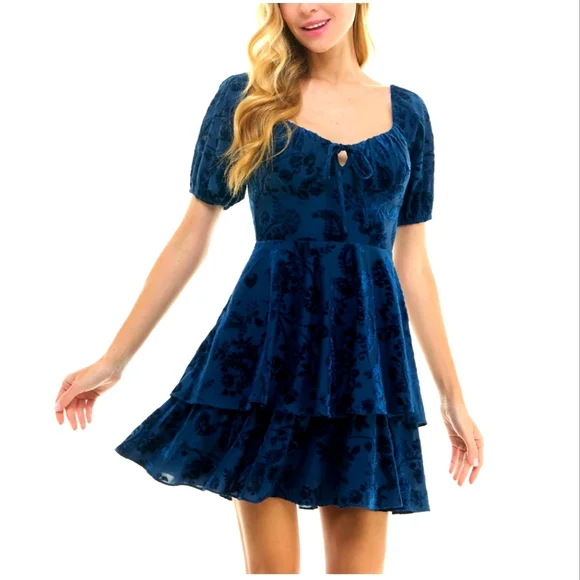 double flare dress Double Zipper Fit-and-Flare Dress S / Black
